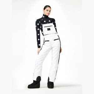 Pantalon Ski Goldbergh AGNES ski salopette Blanche | PJ9340265