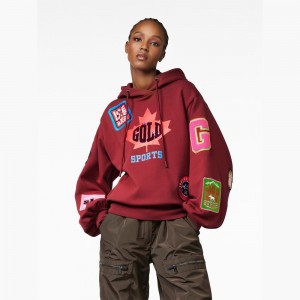 Sweat a Capuche Goldbergh STANLEY hooded Rouge Foncé | OJ7429183
