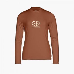 T-Shirts Goldbergh HOMEBASE long sleeve Beige | NQ9037216