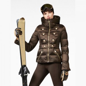 Veste Ski Goldbergh BOUTON Marron Foncé | PD7049365