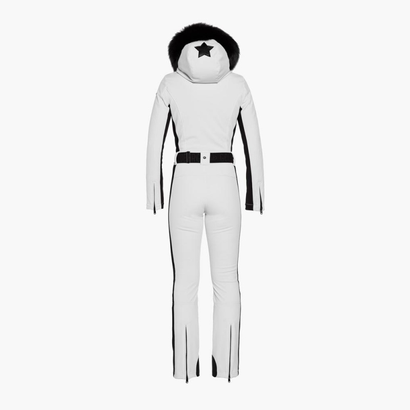 Combinaison Ski Goldbergh PARRY faux border long Blanche | XJ2674390