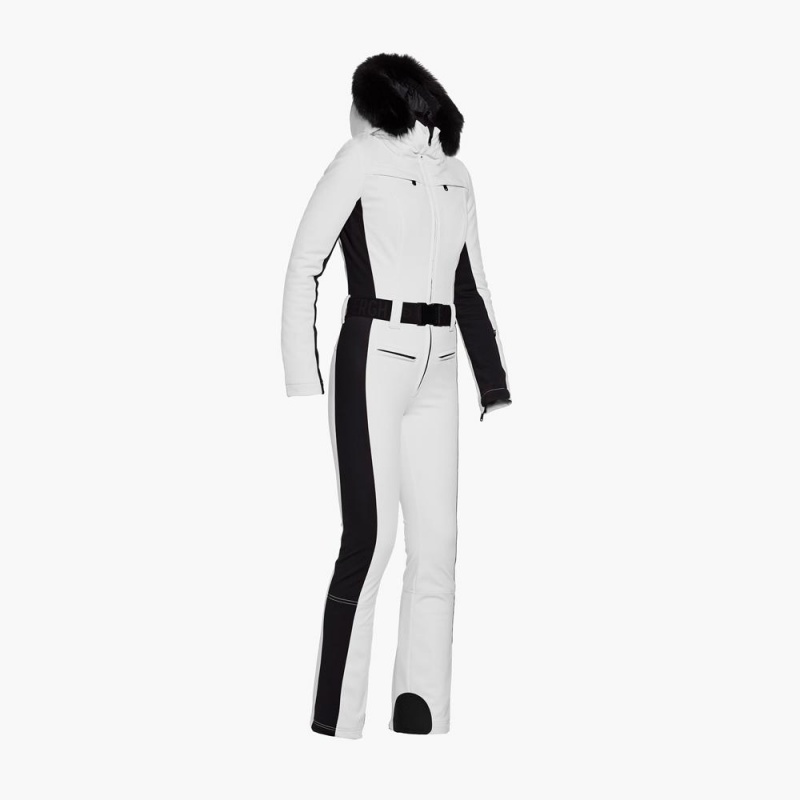 Combinaison Ski Goldbergh PARRY faux border long Blanche | XJ2674390