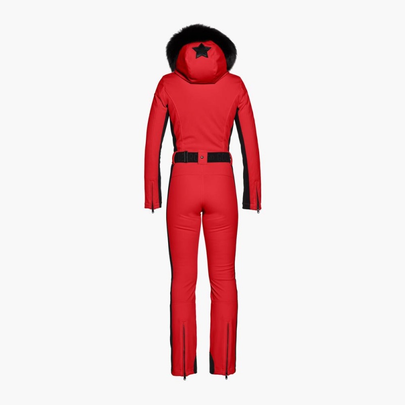 Combinaison Ski Goldbergh PARRY faux border long Rouge | YZ6309215