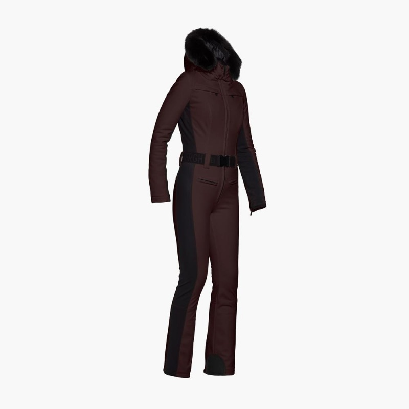 Combinaison Ski Goldbergh PARRY faux border Marron Foncé | MO8239657
