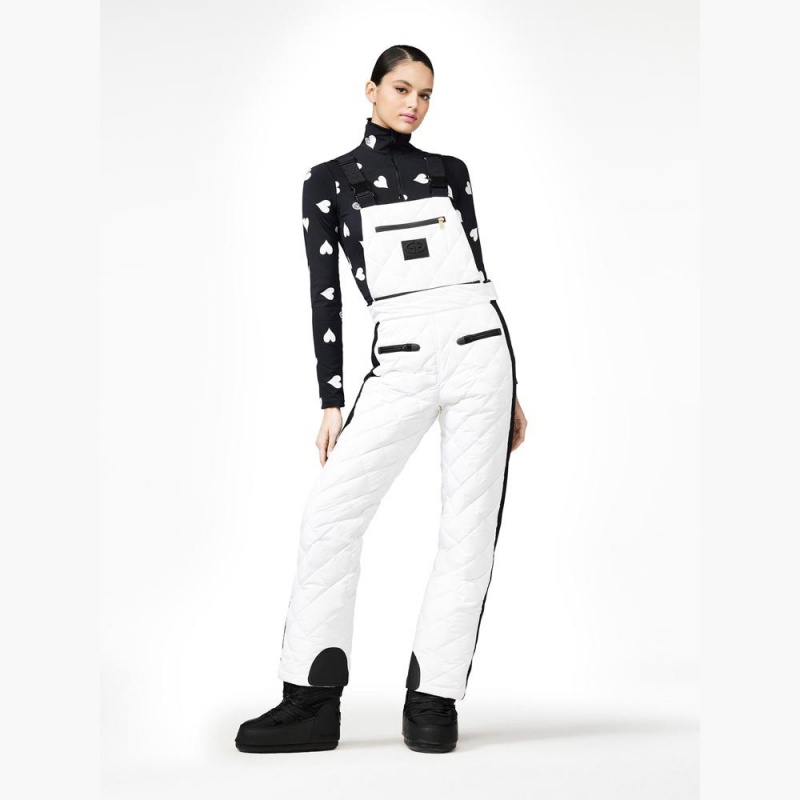 Pantalon Ski Goldbergh AGNES ski salopette Blanche | PJ9340265