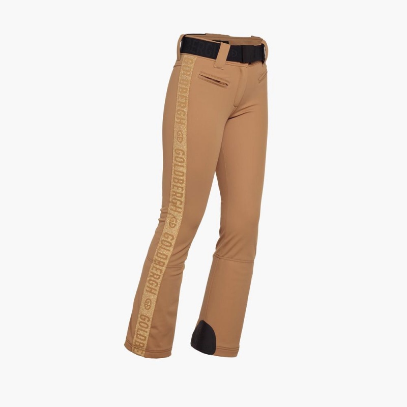 Pantalon Ski Goldbergh GOLDEN EDGE Marron | FI1362578