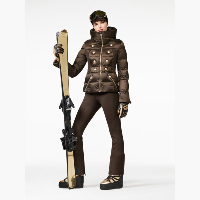 Pantalon Ski Goldbergh PIPPA Marron Foncé | JU9247183