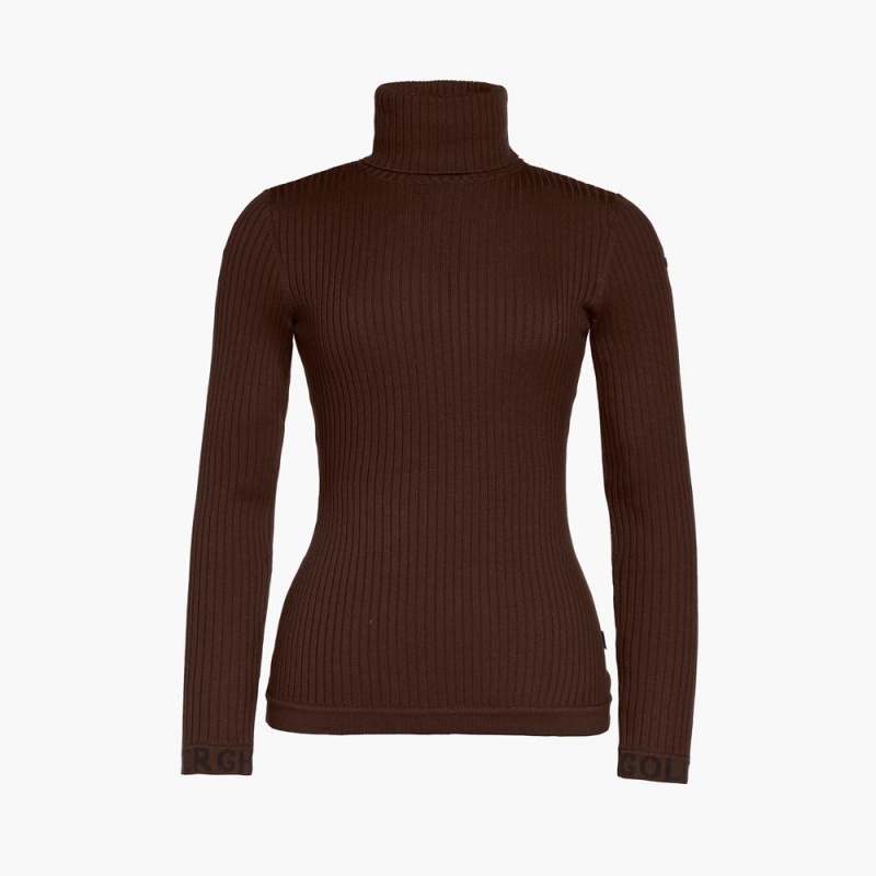 Pull Goldbergh MIRA long sleeve knit Marron Foncé | LH2367450
