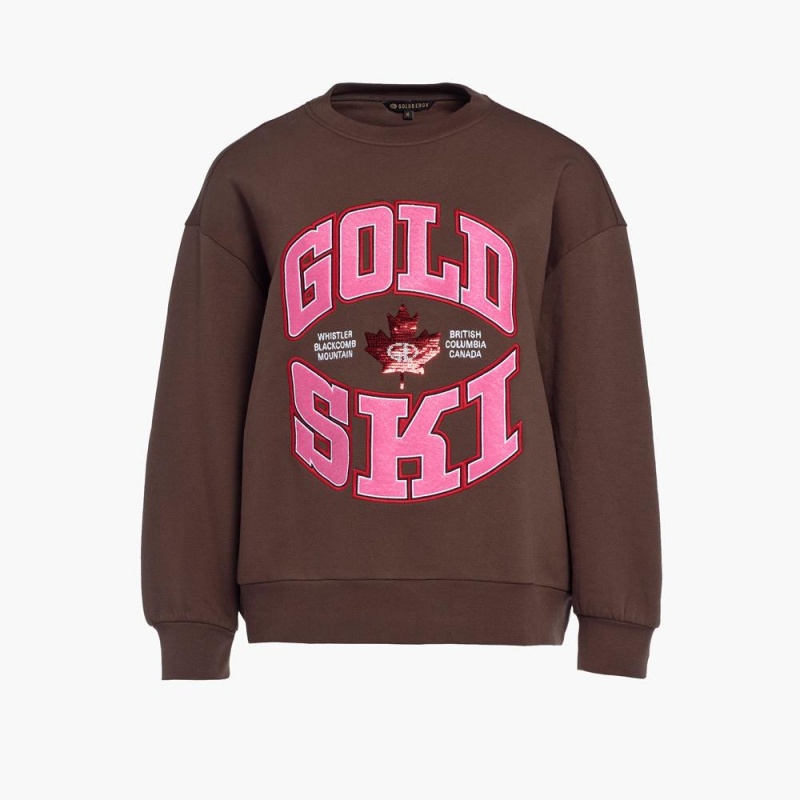 Pull Goldbergh RINK crew neck Marron | FA9463812