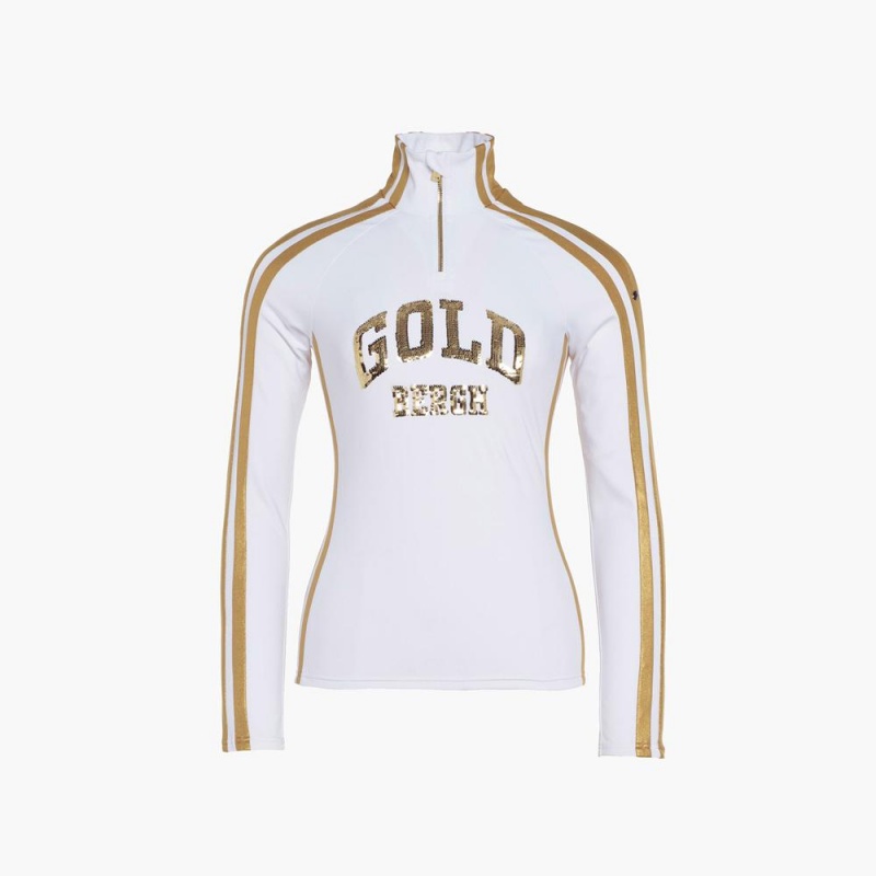 Ski Pully Goldbergh GOBLET Blanche Doré | RG7465231