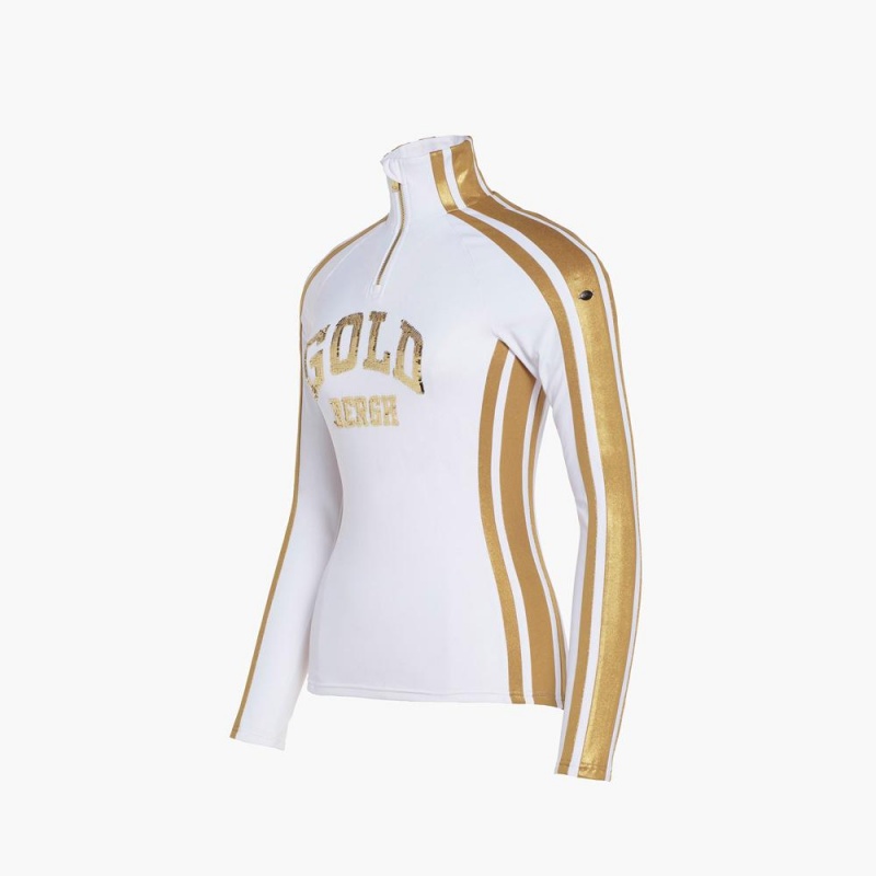 Ski Pully Goldbergh GOBLET Blanche Doré | RG7465231