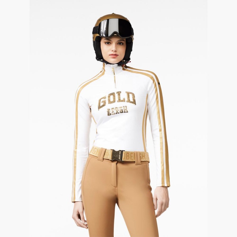 Ski Pully Goldbergh GOBLET Blanche Doré | RG7465231