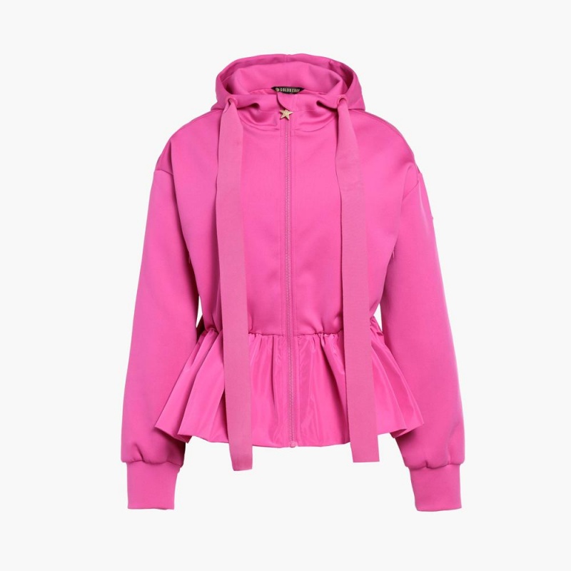 Sweat a Capuche Goldbergh BUTTERCUP full zip hooded cardigan Rose | NR5324870