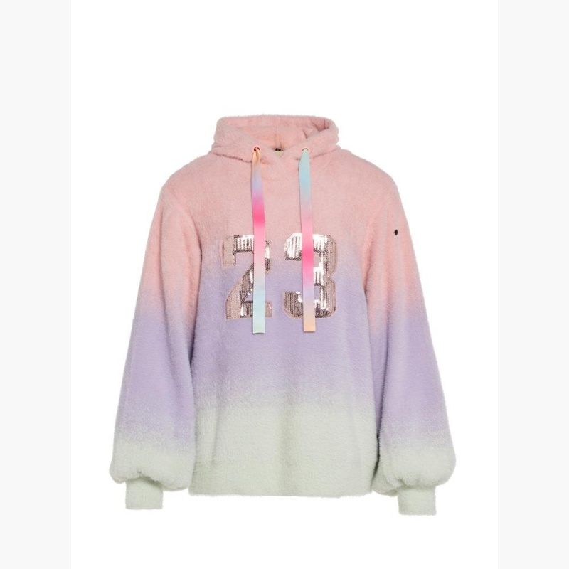 Sweat a Capuche Goldbergh DESIRE hooded knit Pink/Purple | QI9432581