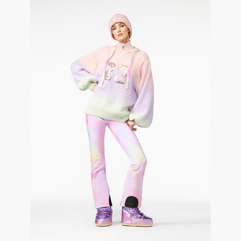 Sweat a Capuche Goldbergh DESIRE hooded knit Pink/Purple | QI9432581