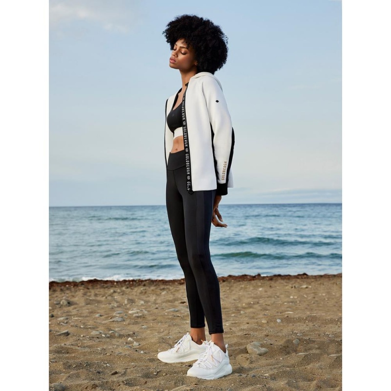 Sweat a Capuche Goldbergh SOFI hooded cardigan Blanche | WD6197352