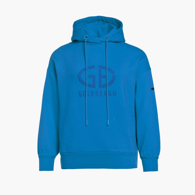 Sweat a Capuche Goldbergh SPARKLING hooded Bleu | EL9762153