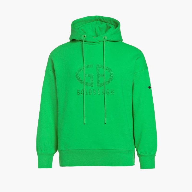 Sweat a Capuche Goldbergh SPARKLING hooded Vert | LQ6397485