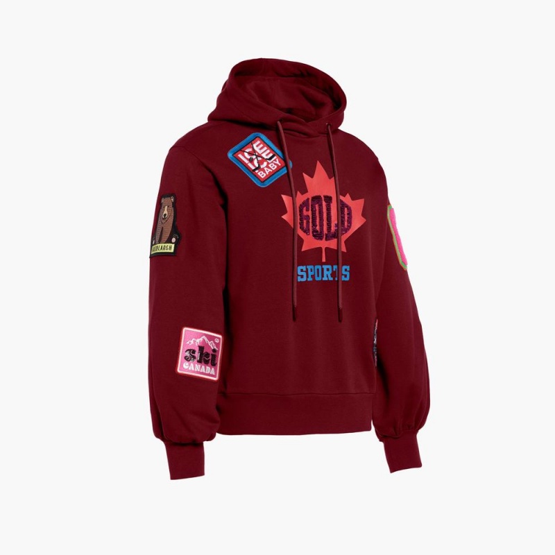 Sweat a Capuche Goldbergh STANLEY hooded Rouge Foncé | OJ7429183
