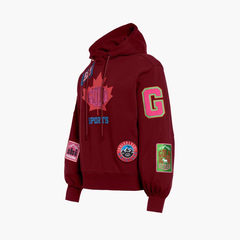 Sweat a Capuche Goldbergh STANLEY hooded Rouge Foncé | OJ7429183