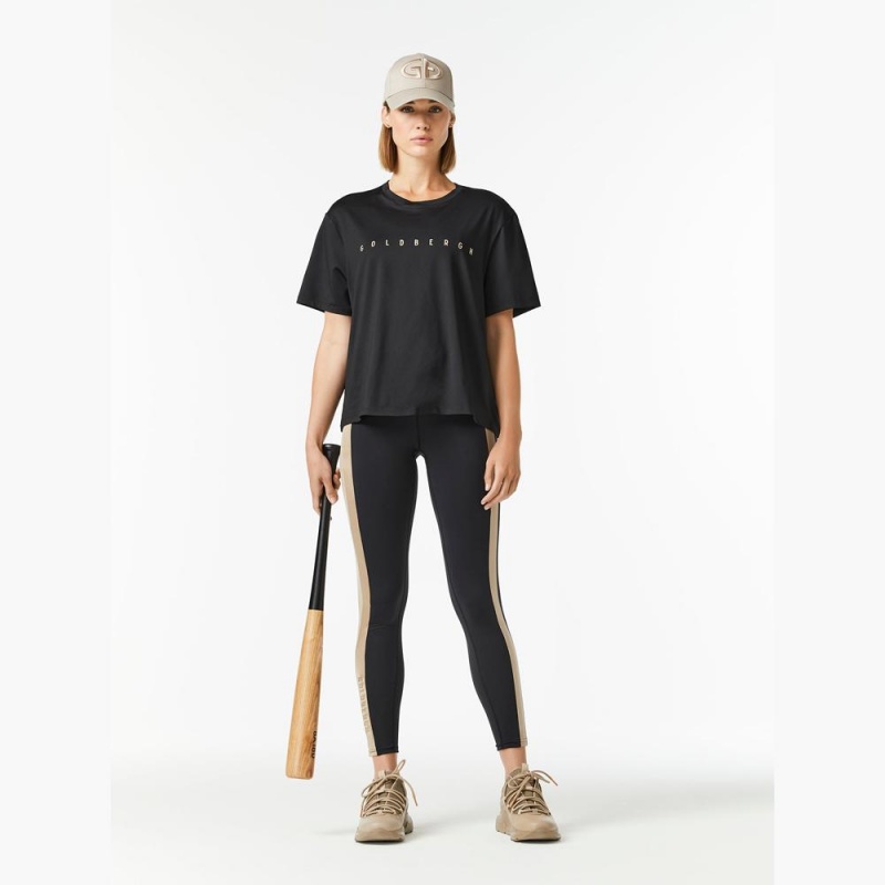 T-Shirts Goldbergh BOXY short sleeve Noir | UG5712409