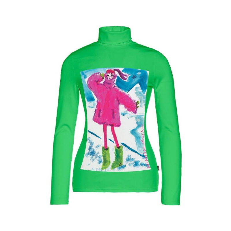 T-Shirts Goldbergh COOLGIRL long sleeve Vert | WD3420761