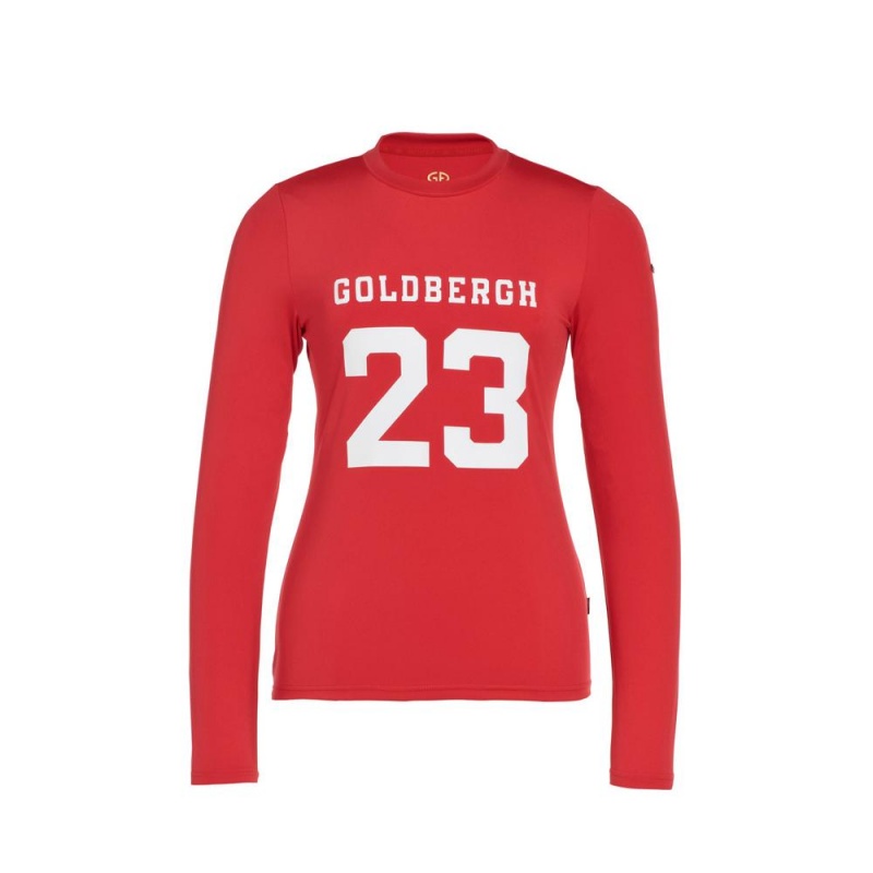 T-Shirts Goldbergh GAME long sleeve Rouge | UH0486935