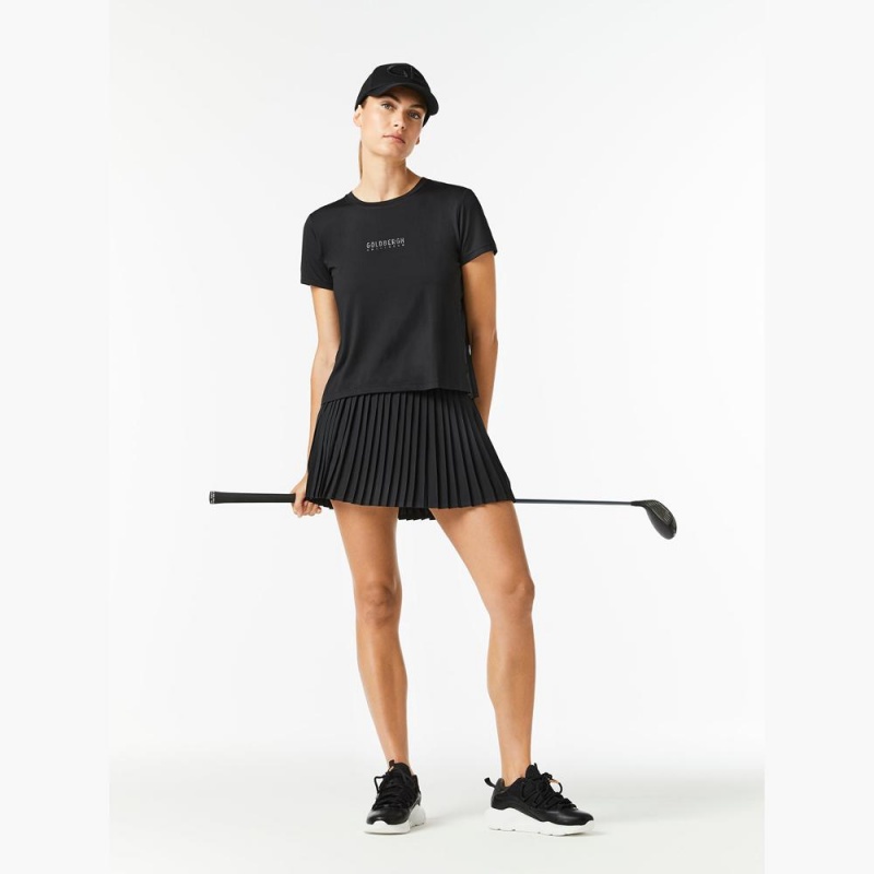 T-Shirts Goldbergh GROOVE short sleeve Noir | ZD6379125