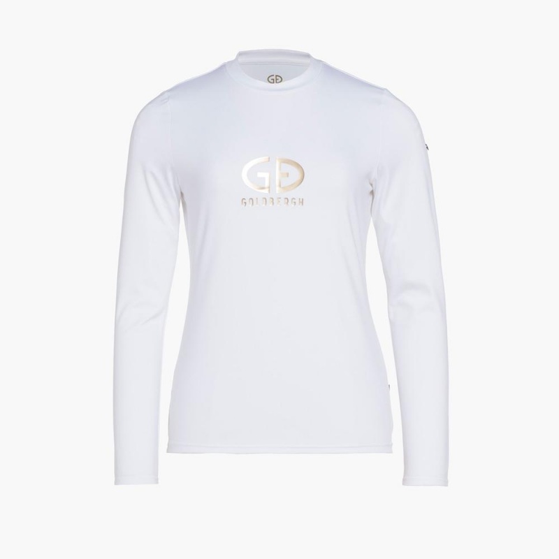 T-Shirts Goldbergh HOMEBASE long sleeve Blanche | OK8256704