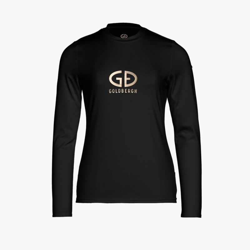 T-Shirts Goldbergh HOMEBASE long sleeve Noir | CX8571429