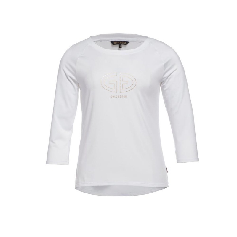 T-Shirts Goldbergh RAVEN 3/4 sleeve Blanche | OT0653492