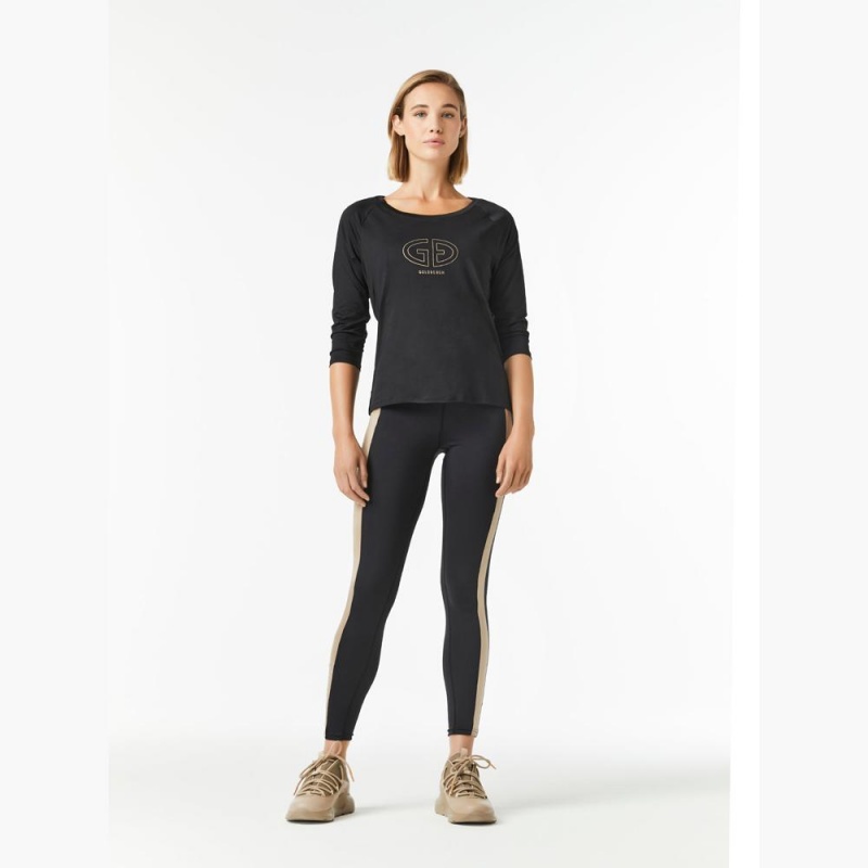 T-Shirts Goldbergh RAVEN 3/4 sleeve Noir | EW6182935