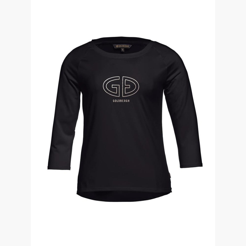 T-Shirts Goldbergh RAVEN 3/4 sleeve Noir | EW6182935