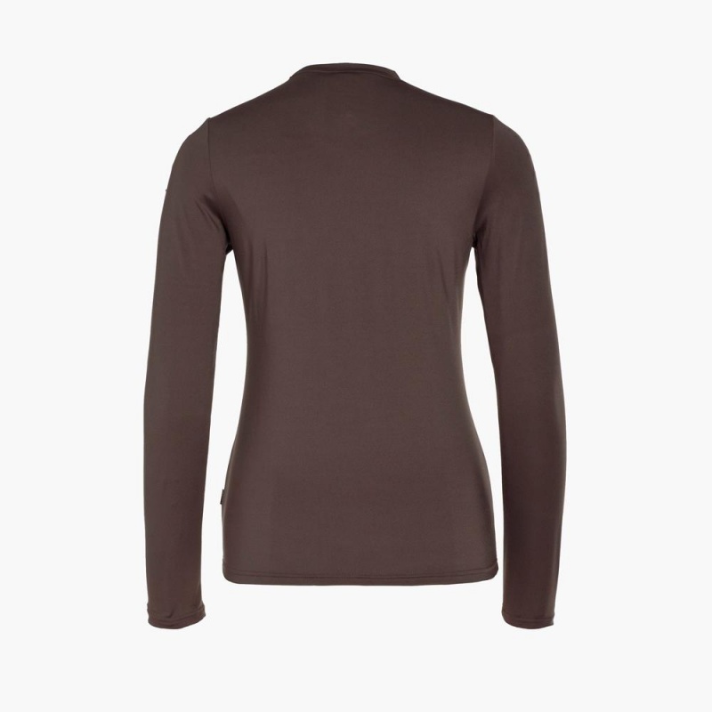 T-Shirts Goldbergh ROCK PEAK long sleeve Marron | DQ4081537