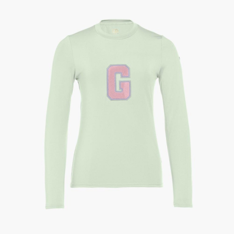 T-Shirts Goldbergh SUPER G long sleeve Menthe | NU9384127