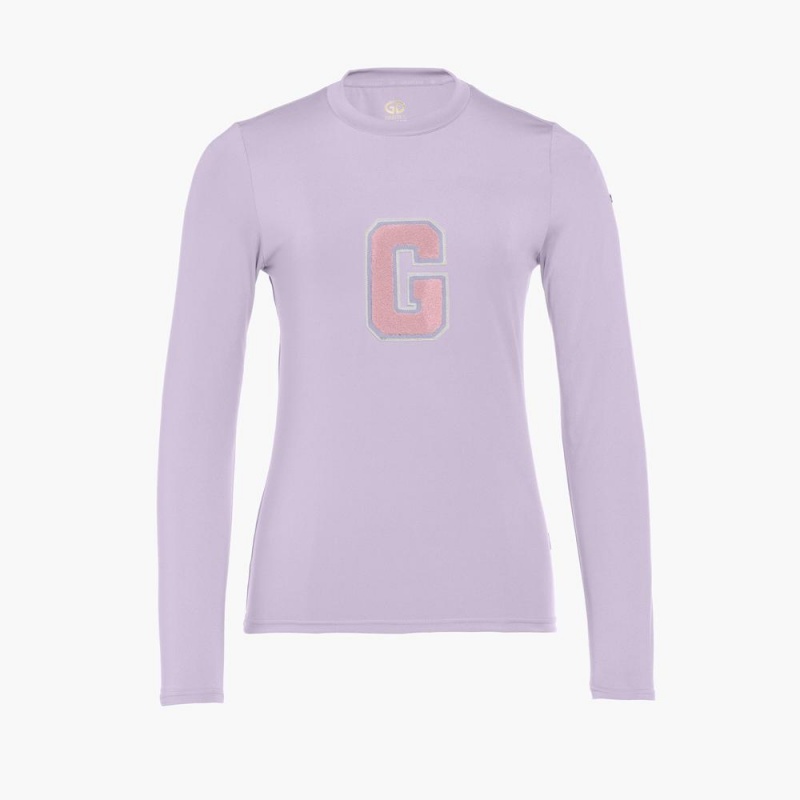 T-Shirts Goldbergh SUPER G long sleeve Violette | KJ2904176