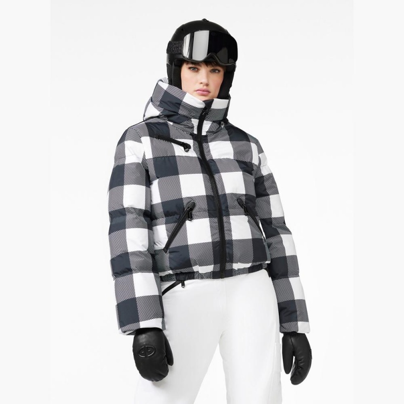 Veste Ski Goldbergh CABIN Noir Blanche | PL8549306
