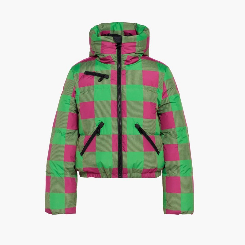 Veste Ski Goldbergh CABIN Vert Rose | VI8521403