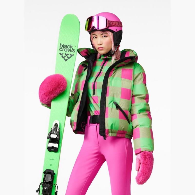 Veste Ski Goldbergh CABIN Vert Rose | VI8521403