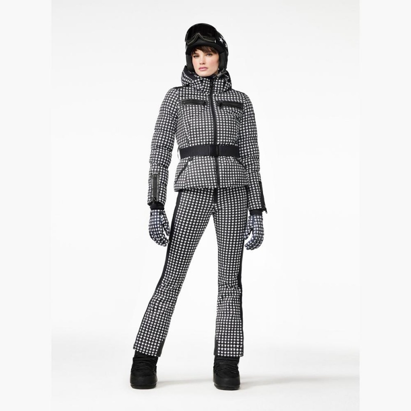 Veste Ski Goldbergh GALAXY Noir Blanche | LY3815706