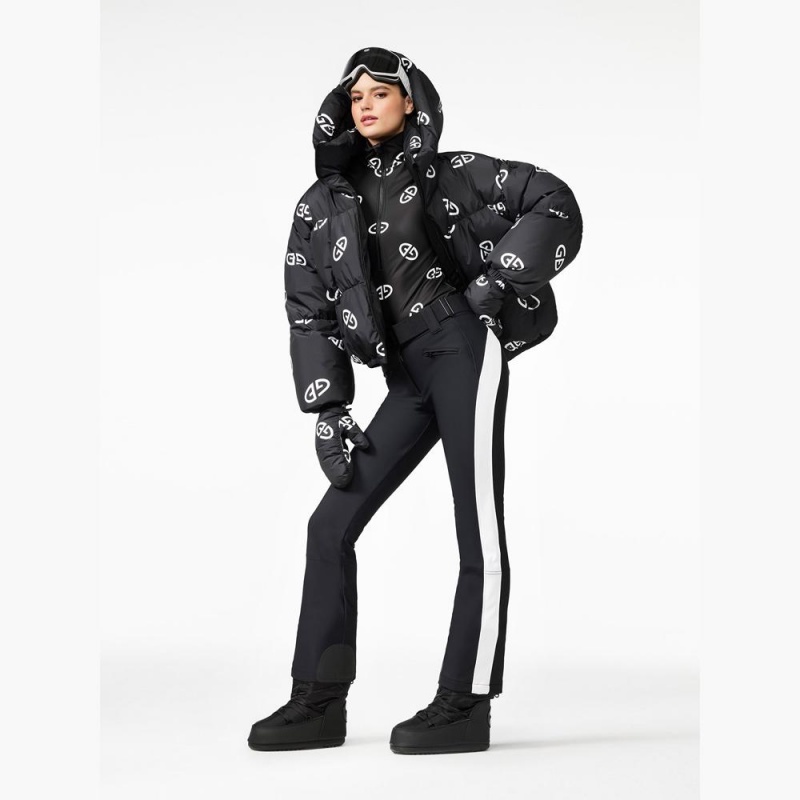 Veste Ski Goldbergh SNOWFLAKE Noir Blanche | DJ0824395