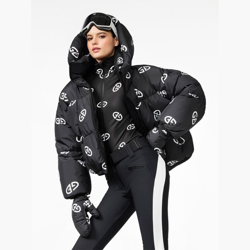 Veste Ski Goldbergh SNOWFLAKE Noir Blanche | DJ0824395